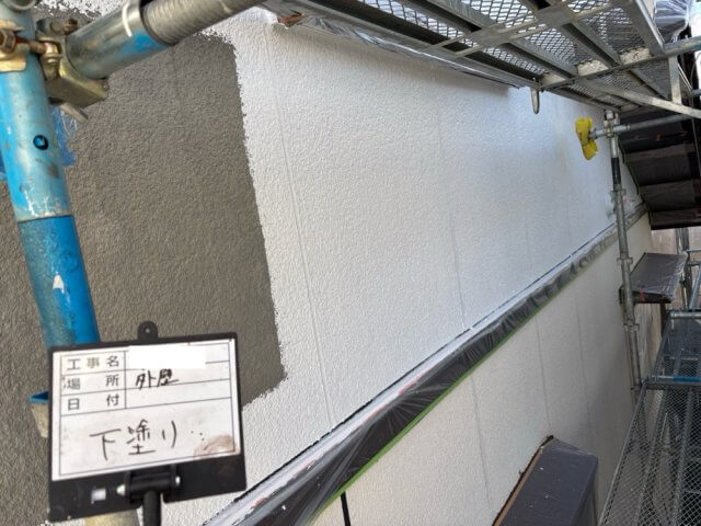 外壁下塗り【I様邸 多治見市外壁塗装】